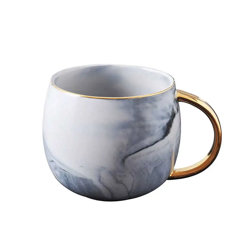 Горячая Скандинавская кружка, Мраморная керамическая чашка для молока, чая, питьевой чашки, керамическая кружка для завтрака для дома и офиса TI99 - Цвет: 01