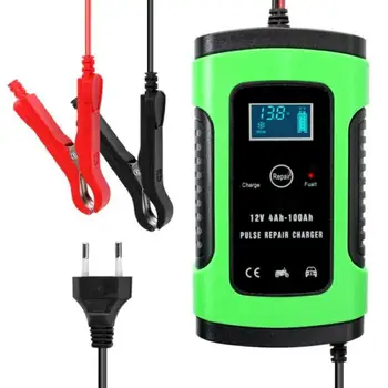

Full Automatic Car Battery Charger Power Pulse Repair Chargers LCD Fast Power Charging Wet Dry Lead Acid Digital LCD Display