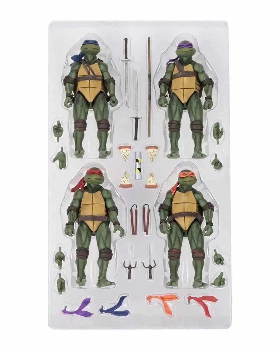 18 см 4 шт./компл. NECA классический фильм 1990's Raphael Leonardo Michelangelo Donatello Коллекционная
