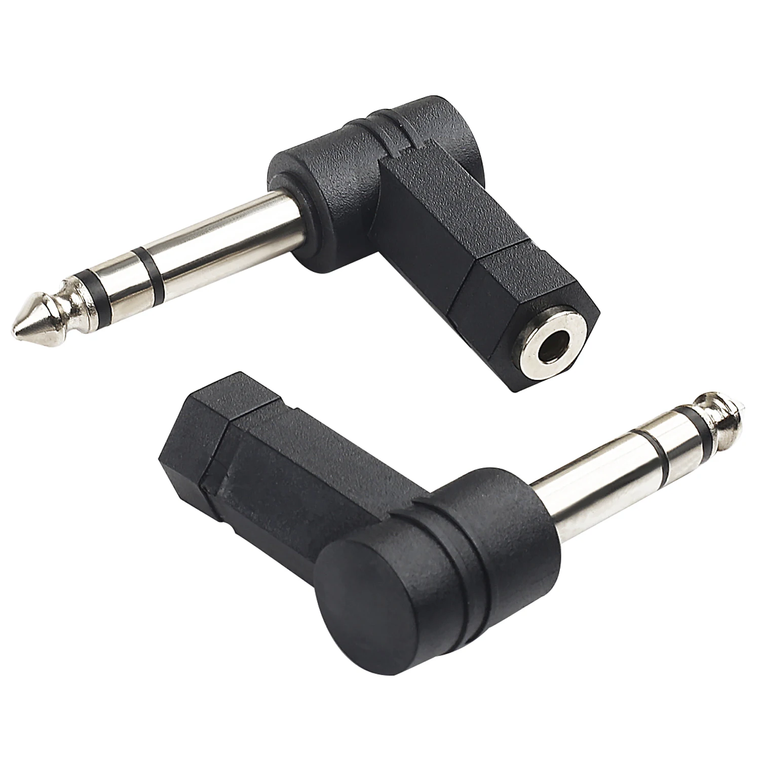 90 Degree 3.5mm to 6.35mm Mono Jack Stereo Audio Adapter Plug - AUX Headphone Cable Converter Description Image.This Product Can Be Found With The Tag Names 35mm male 635mm female audio adapter jack, Jack adapter 35mm stereo 635mm mono, Stereo adapter 35mm male jack 635mm