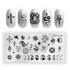 MRFOX Template Cat Animal Face LINE Designs Nail Stamping Plate Image Manicure Artist Nail Kit Beauty Design Women Breast 6