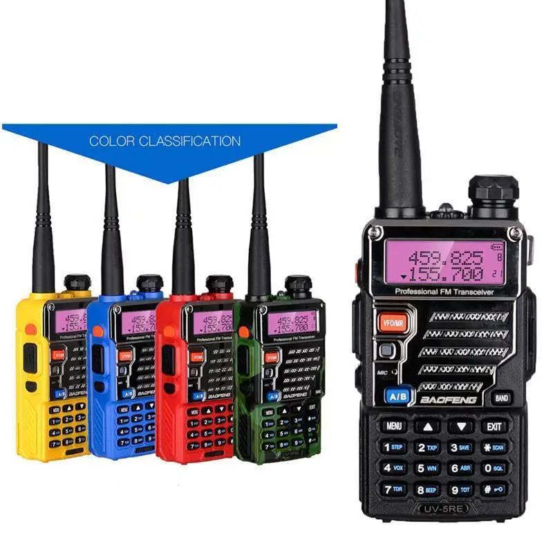 

2 PCS Baofeng UV-5RE Two Way Walkie Talkie Dual Double Band CB Ham VHF UHF Radio Station Transceiver Boafeng Portable Handheld