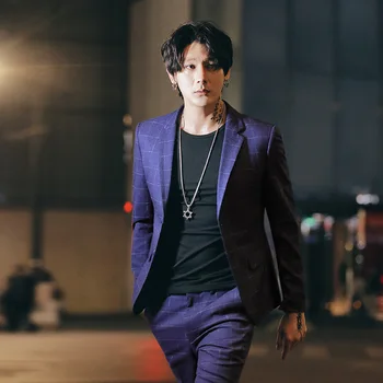 

2019 Suit Men Piece Korean-style Casual Slim Fit Suit Groom Marriage Formal Dress Can One Generation