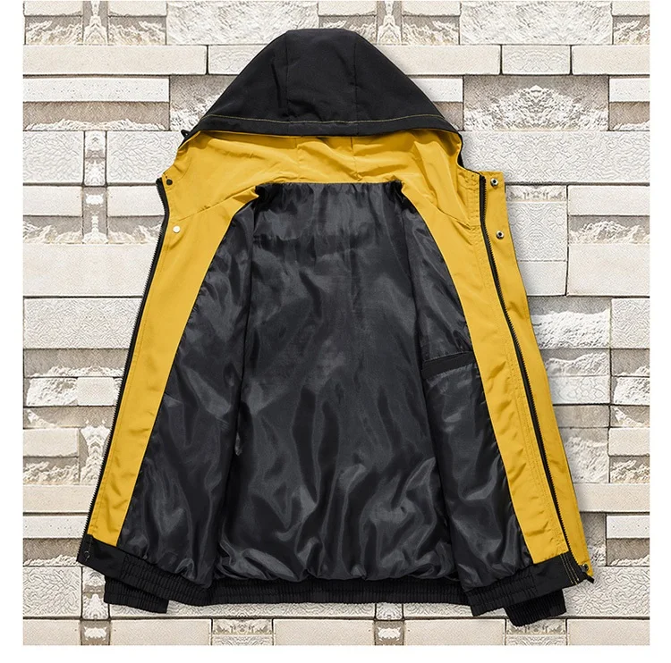 Большие размеры 6XL 7XL 8XL мужские куртки в Корейском стиле в стиле пэчворк уличная куртка с капюшоном осеннее тонкое пальто на молнии с буквенным карманом