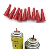 2In1 Reusable Copper Gas Nozzle Adapter & Plastic Butane Refill Head For Dupont Ligne1 L1 Red Cap Lighter Gas Exchange Connector 3