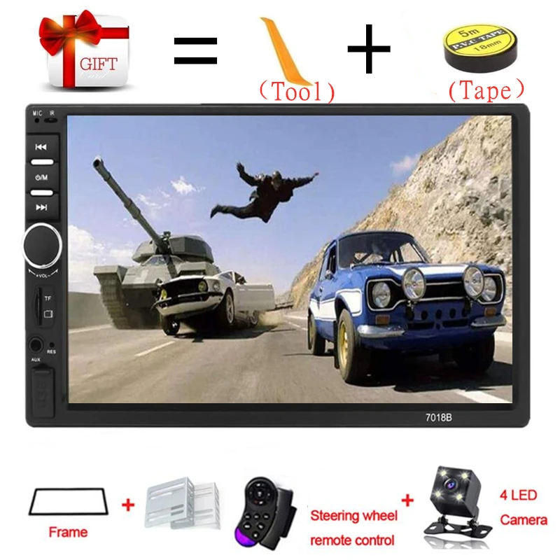 Автомагнитола 2 Din Bluetooth MP5 плеер мультимедийный проигрыватель GPS навигация USB SD AUX