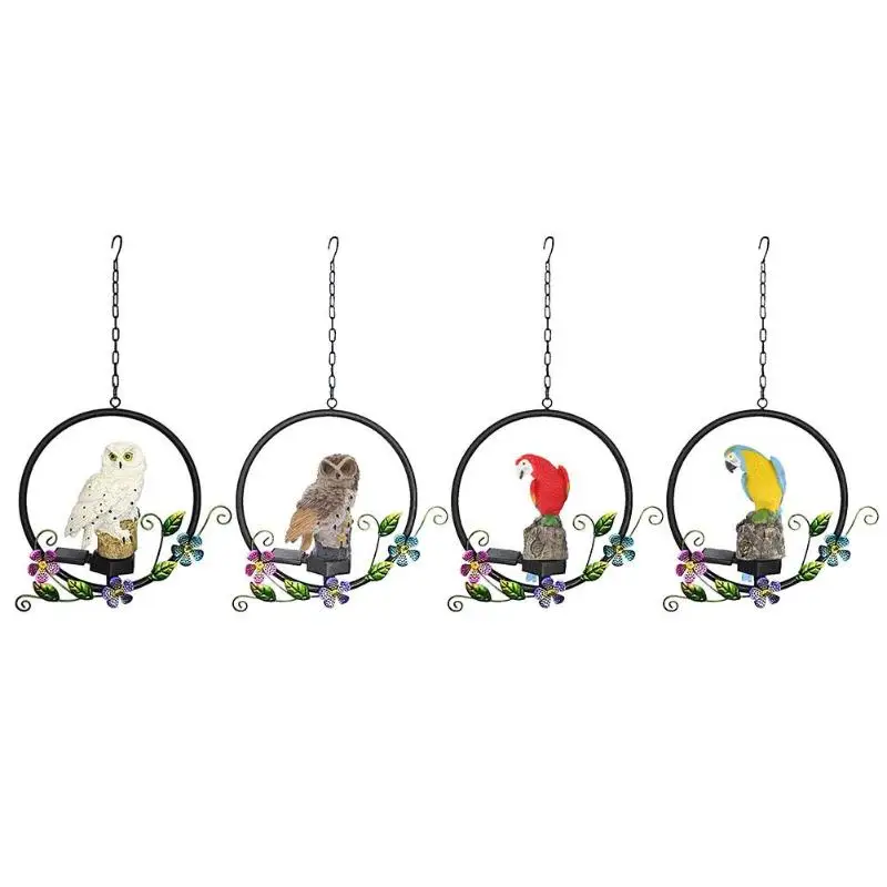 

Solar LED Owl Parrot Decorative Light Outdoor Yard Hanging Lamp Home Ornaments Skillful Design and Exquisite Appearance