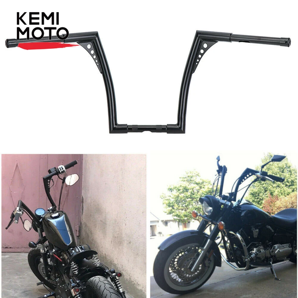 

Железная подвесная вешалка KEMIMOTO 12 дюймов, 1-1/4 дюйма, руль 12 дюймов для Dyna Sportster 883, Softail FLST FXST