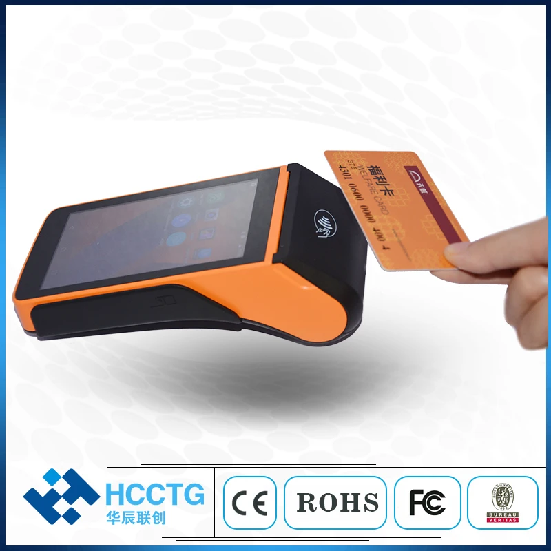 5 дюймов ручной EMV PCI pos машина NFC+ IC+ MSR android 7,0 система 4G сенсорный экран Мобильный pos терминал с принтером