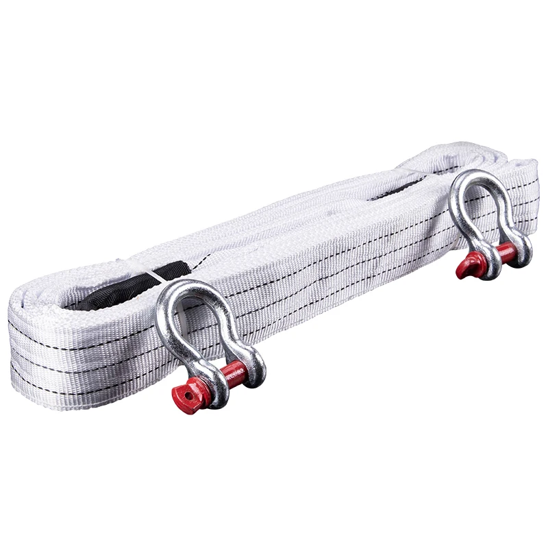 

Towing Rope Strape Cable With U Hooks 5m 6/12/18tons Shackle High Strength Nylon With Reflective Light For Car Truck Trailer SUV