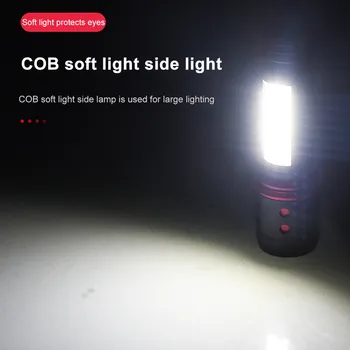 

800LM T6 LED Zoom Glare Flashlight Rechargeable High Power Torch Flashlight Lamp Light USB Charger Outdoor Flash Light