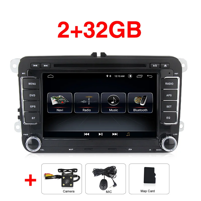 " автомобильный DVD gps Радио Стерео forVW golf 4 golf 5 6 touran ПАССАТ шаран caddy polo tiguan SEAT android 8,1 четырехъядерный - Цвет: add camera