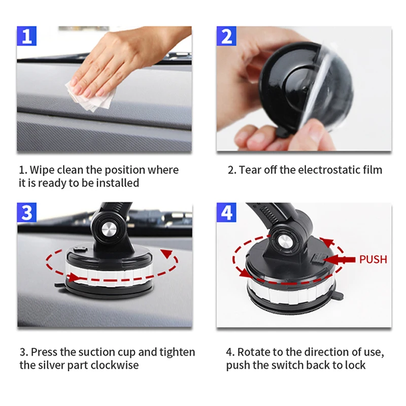 3 in 1 zuignap telefoonhouder voor auto voorruit/dashboard Universele zwaartekracht telefoonhouder voor iPhone Samsung Xiaomi Huawei_voghion.com