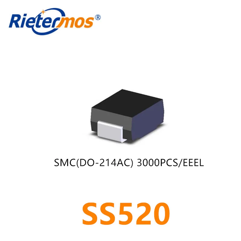 

3000PCS SS520 SS520C SS5200 SMC DO-214AB МИД в Китае