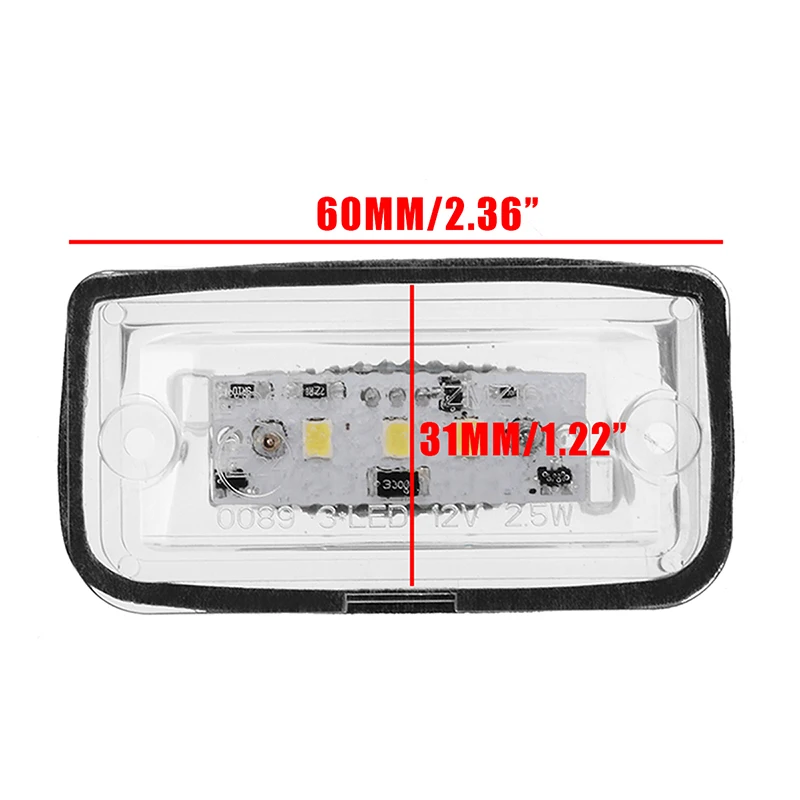 2 шт. 3LED номерной знак светильник номерного знака светильник лампы для Mercedes Benz CLK280 500 W209 C209 02-09 12V 2,5 W