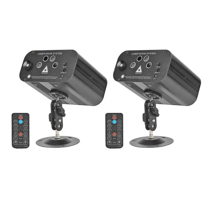 

48 Pattern Laser Light Mini 6 LED 3W Blue LED Laser Projector for Stage Disco DJ High Light Efficiency No Thermal Radiation