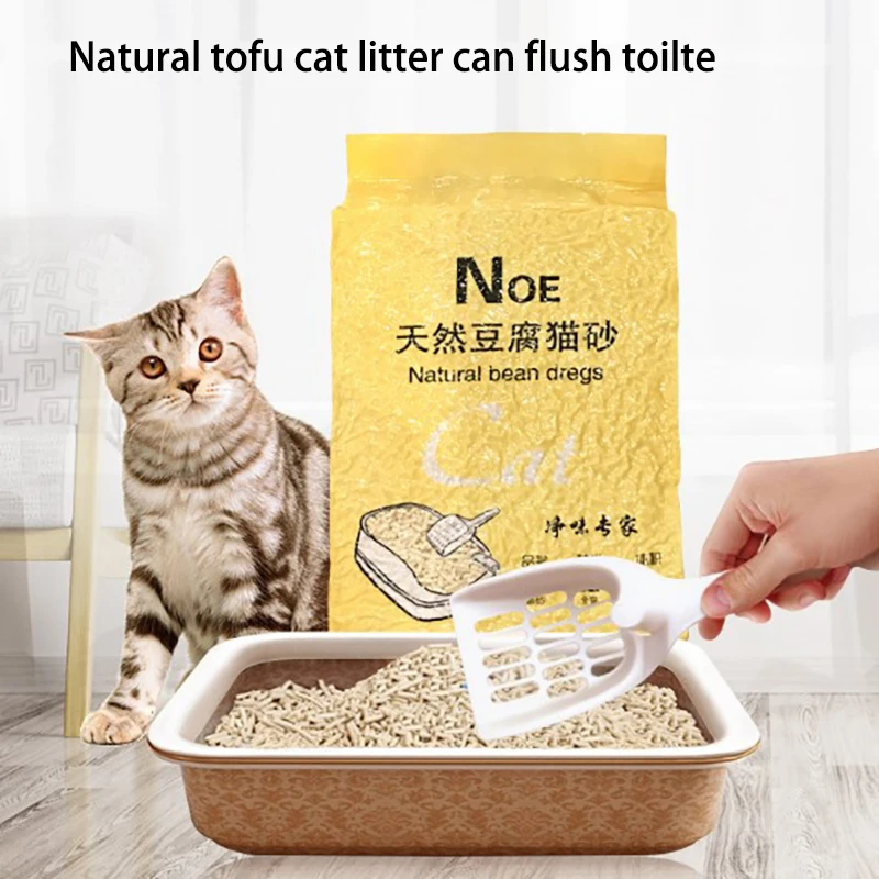 

6L Bean curd cat litterdeodorant, dust-free knot and fragrant green tea Original peach cat daily necessities bean curd sand