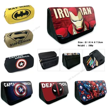 

Disney Pencil Case Captain America Iron Man Pencils Bag Spiderman Marvel Anime Large Capacity Kids School Supplies Stationery