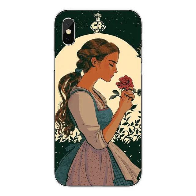 Мягкий прозрачный чехол для телефона beauty Beast Rose Princess из ТПУ iPhone 7 7Plus 6 6S Plus 8 8plus 5 5S SE