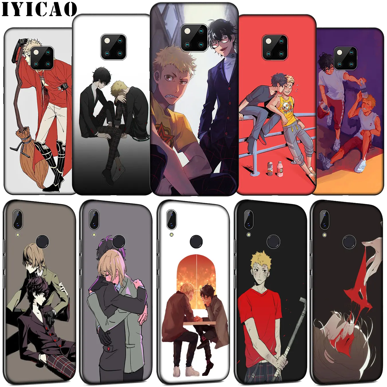 Мягкий силиконовый чехол для телефона IYICAO P5 Persona Huawei Mate 30 20 10 Pro Nova 5i 4 3 3i 2i 2 Lite