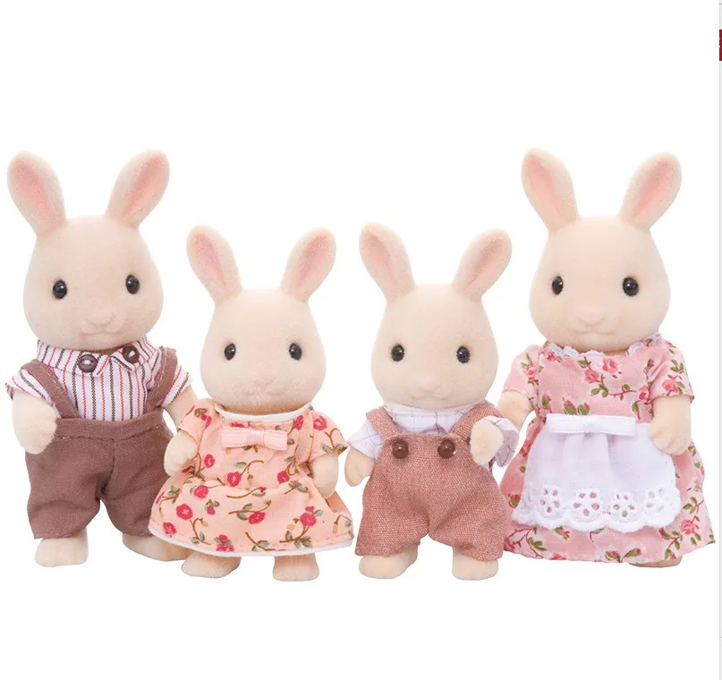 Sylvanian Families семипкг дети лес молоко кролик Семья кукла игровой дом детские игрушки 4108