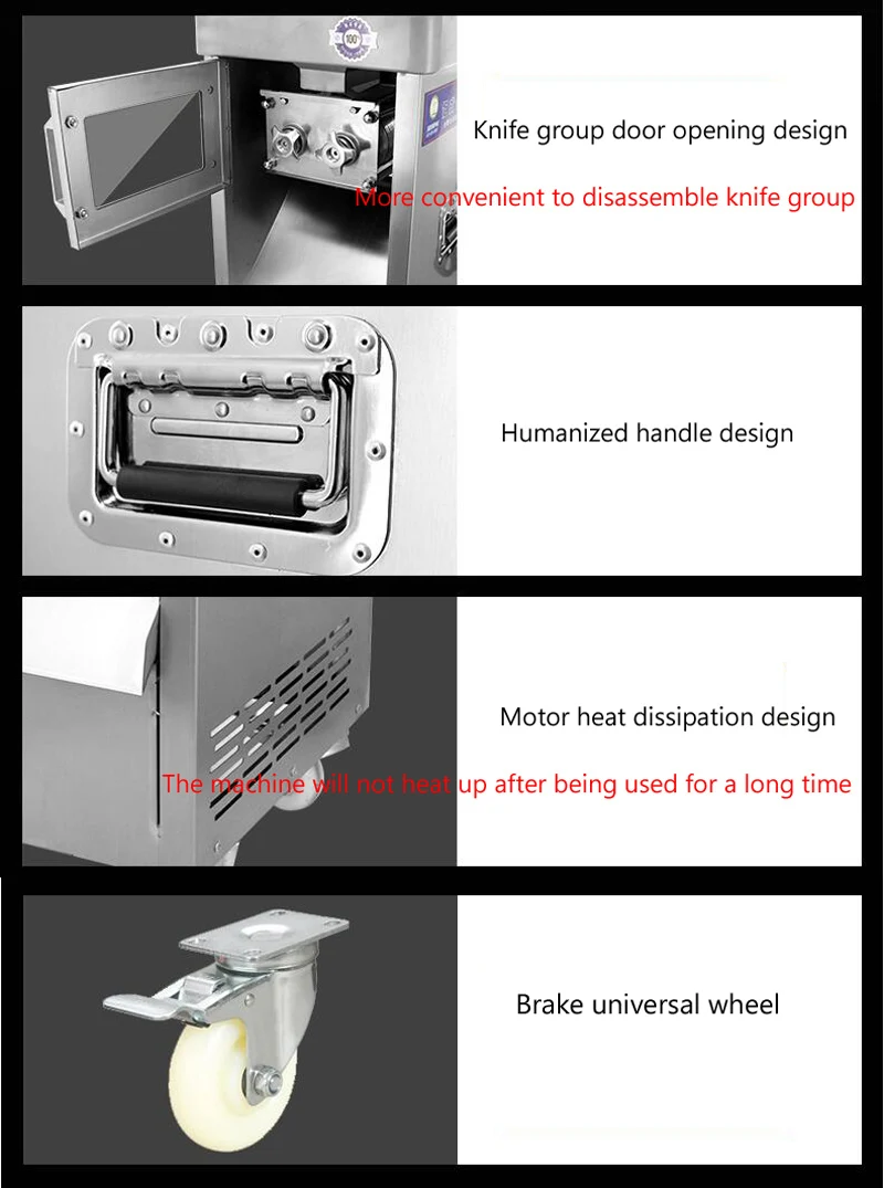 Sliced Meat Cutter Multifonctional Meat Slicer Electric Rapid Cutting Diced Sliced Meat Cutting Machine