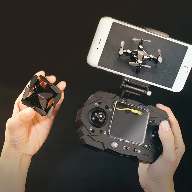 

Altitude Hold Remote Control Aircraft Mini Folding Drone Camera WiFi Transmission RC Helicopter Headless Mode Quadcopter Toys