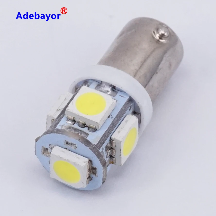 30 шт. ba9s T11 T4W H6W 363 Белый 5050 SMD 5 светодиодный 233 Кепки байонетный свет лампы AC/DC 12V автомобильные лампы Клин для лампы светильник Автомобильный светодиодный Адебайор