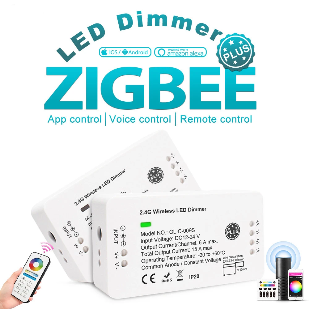 Диммер ZIGBEE Plus для светодиодной ленты DC12V/24V умный динамик мобильный телефон