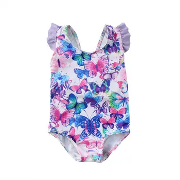 

Cute Newborn Baby Girls Swimsuit Princess Flower Butterfly Toddler Kids Swimwear Swimmable Summer Infant Swimming Costume 6M-5Y