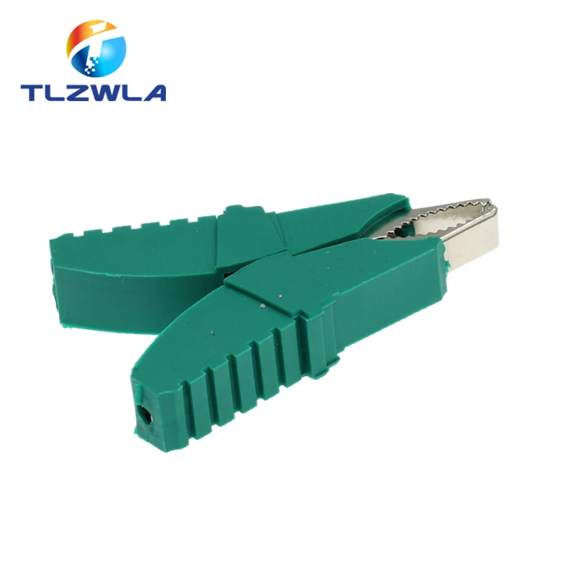 Plastic Handle Test Probe Metal Electrical Alligator Clips Connector Crocodile Clamp Battery Clamps 1Pcs