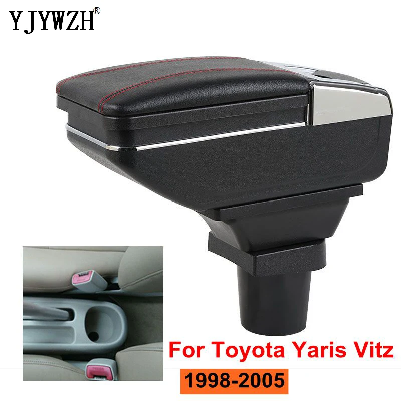 Подлокотник для Toyota Yaris Vitz 1998 2005 центральный ящик хранения материалов магазина с