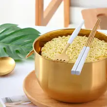 

60%HOTInstant Noodle Bowl Heat-resistant Non-slip Large Capacity Anti-scalding Handle Food Container with Lid for Home