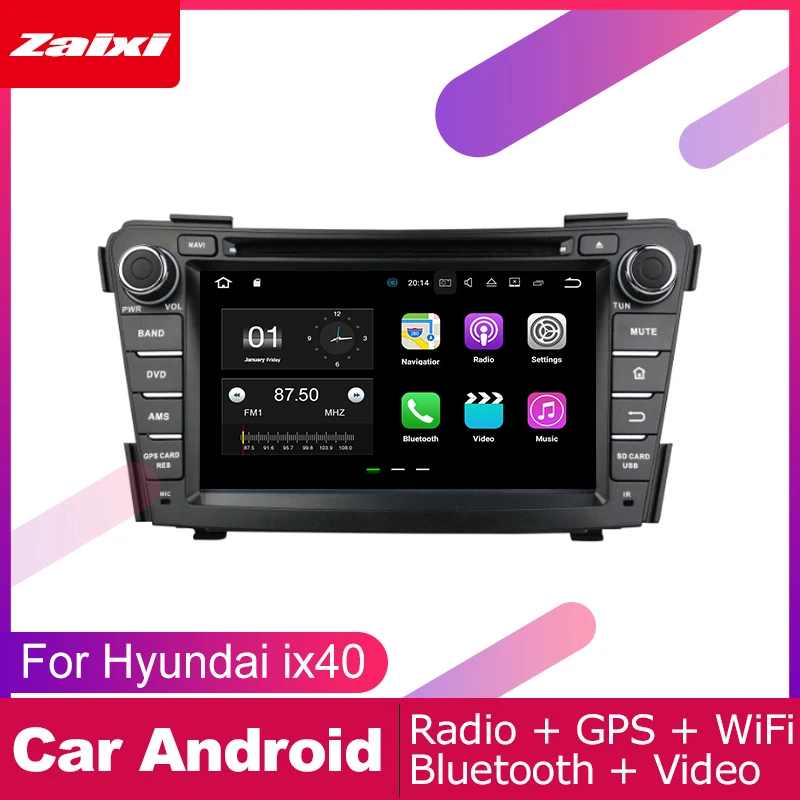Sale ZaiXi For Hyundai i40 2011~2019 Car Android Multimedia System 2 DIN Auto DVD Player GPS Navi Navigation Radio Audio WiFi 2