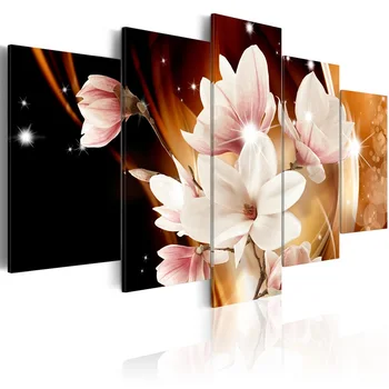 

Diamond Diy Painting Flower Full Round Drill 5D 5 Piece Cross Stitch Home Decoration Wall Art Craft Embroidery Modern Pictures