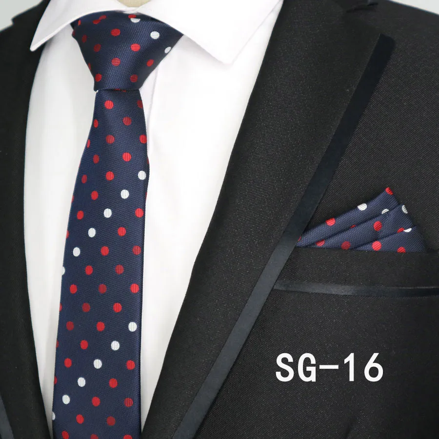 6 см мужской галстук набор Карманный квадратный Полосатый горошек Пейсли мужские галстуки тонкий соответствующий платок узкий галстук на шею Бизнес Свадьба вечеринка