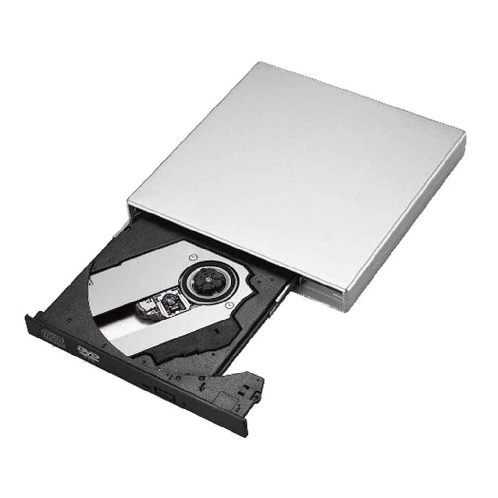 USB2.0 Внешний Оптический привод dvd-плеер VCD DVD MP3 Серебряный смарт-аксессуары для домашнего компьютера внешний привод DVD плеер