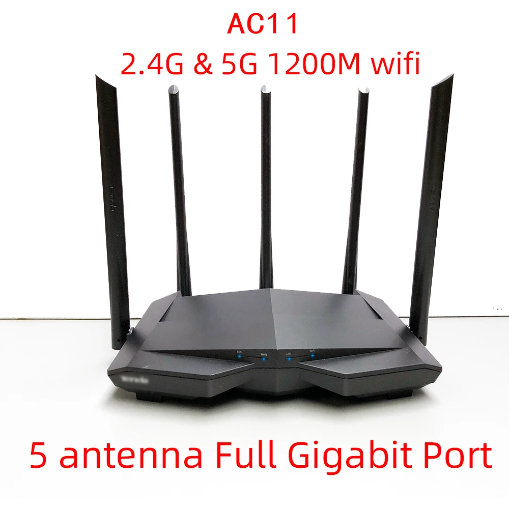 Tengda AC11 гигабитный двухдиапазонный беспроводной Wi-Fi роутер AC1200 wifi ретранслятор 5* 6dBi с высоким коэффициентом усиления антенны AC10 широкий охват простая настройка