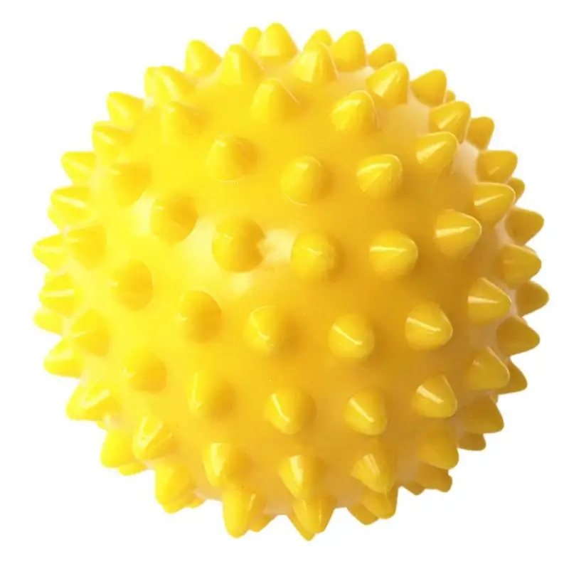 Шиповатый Массажный мяч триггер точка рука боль в ногах рельефная мышца расслабляющий мяч Крытый развлекательный Массажный мяч - Цвет: Цвет: желтый
