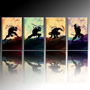 

Top Skilled Artist Hand Painted Abstract Cartoon Mutant Ninja Turtles Oil Painting On Canvas For Wall Decoration Paintings