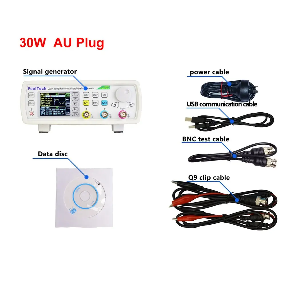 

FellTech FY6600-30M 30MHZ Digital Control Dual-channel DDS Function Signal Generator Frequency Meter Arbitrary US