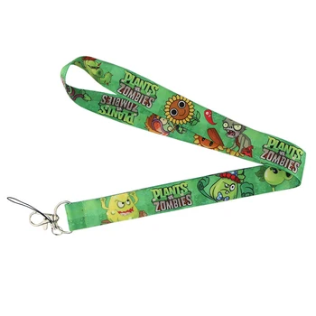 

PC1115 Wholesale 20pcs/lot Plants Ghost Game Neck Strap Lanyards ID Badge Card Rope Chain Phone Gym Strap Webbing Necklace Gift