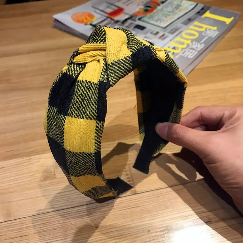40 шт./лот DIY простой мульти вельветовые решетки головных полос галстук-бабочка повязки с узелком Инструменты для укладки волос аксессуар HA1528