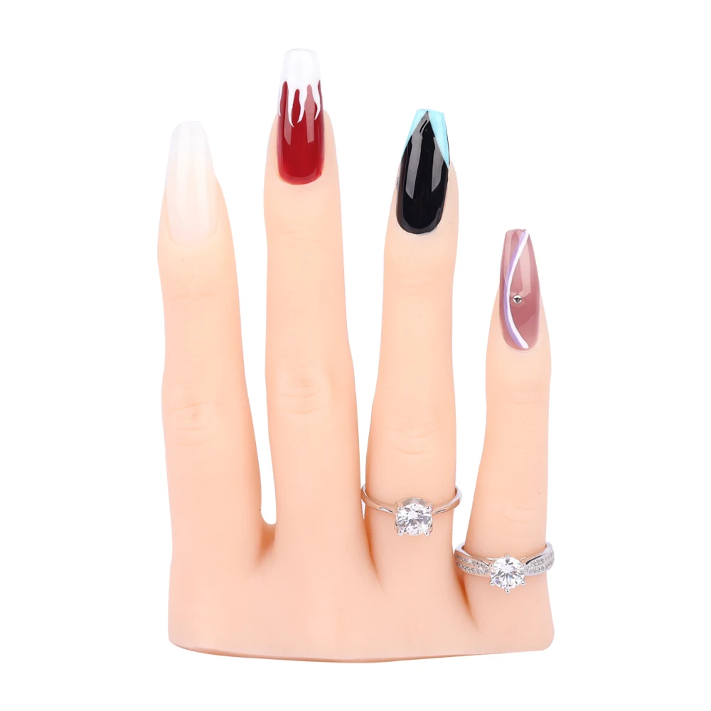 Манекен для ногтей силиконовая тренировочная модель руки 3D взрослых маникюра и
