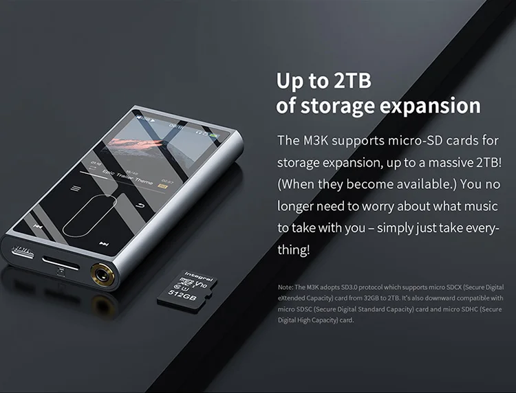 ZycBeautif FIIO M3K HIFI Hi-Res без потерь портативный музыкальный плеер MP3 AK4376A ЦАП чипы Высокая точность записи 24 часа батареи