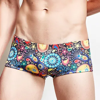 

Men Sexy Low Rise Swimwear Swimming Trunks Beach Shorts Boxer Briefs Underwear