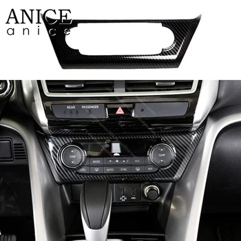 

Carbon Fiber Color Center Console Button Frame Gold Cover Fit for Mitsubishi Eclipse Cross 2018 2019 2020 ABS