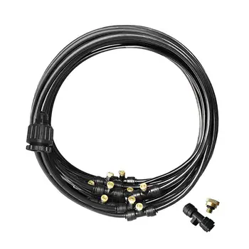 

10m spray hose set Trampoline Sprinklers Outdoor Misting Misters Cooling System 33.3FT Misting Line for Patio Fan Garden