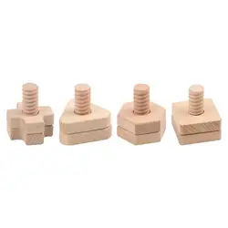 Combinaison de vis et d'écrous en bois, démontage des écrous jouets, jeux de formes géométriques, tri de blocs pour école à domicile, âgés de 3, 4 et 5 ans 