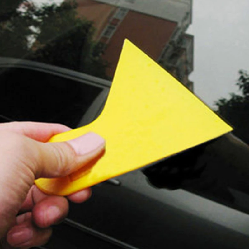 New Durable Small Scraper Car Foil Tool Yellow Triangle Film Multi-Purpose Made Accessories | Автомобили и мотоциклы